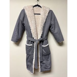 RESTORATION HARDWARE Baby & Child Plush Robe With Tie, Pockets, Sz 8-10Y